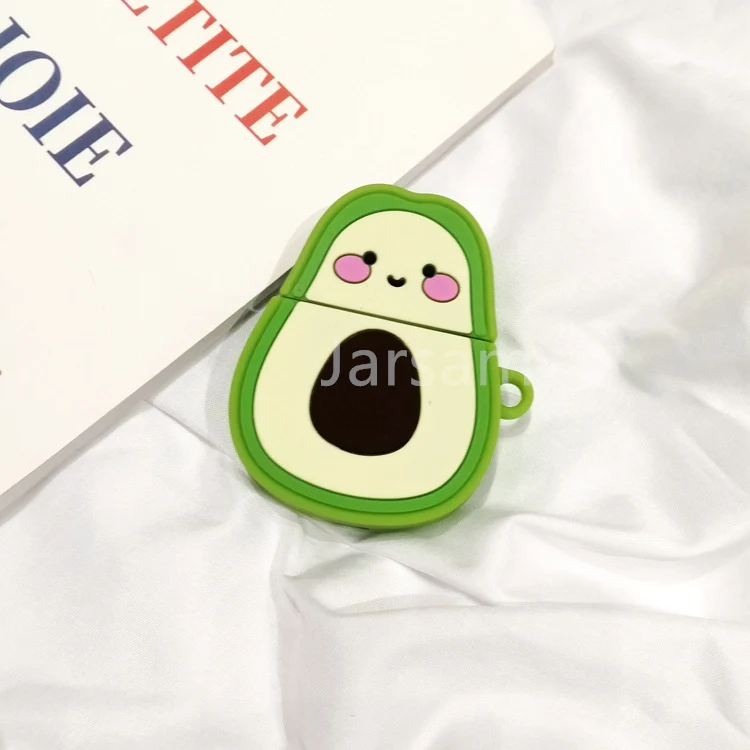 Avocado Чехол s для Apple AirPods 2, мягкий мультяшный беспроводной чехол для наушников Air Pods, чехол для зарядки Airpods, силиконовый чехол - Цвет: Avocado