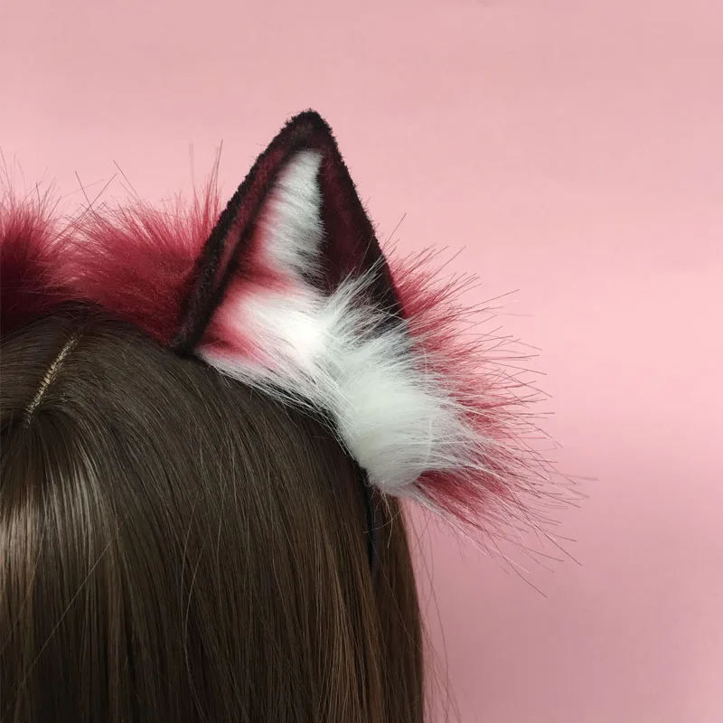 

Lolita Jam Cat Animal Ears Headband Cosplay Handwork Costume Beast Ear Props KC Simulation Plush Cat Ear Hair Hoop Headdress