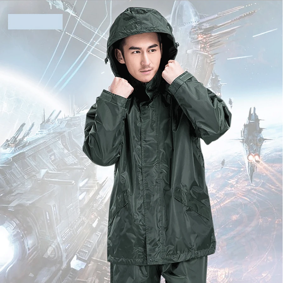 Мужские Длинные Стильные комбинезоны водонепроницаемые резиновые пончо