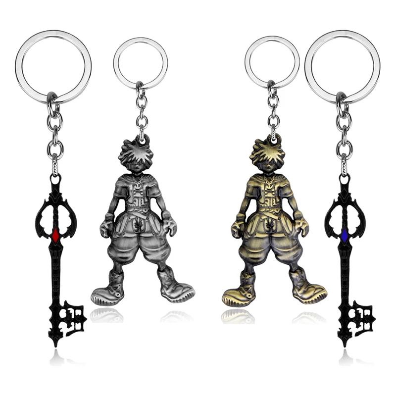 Игры Kingdom Hearts Keychaion Сора звание Подвесные Брелки рисунок лезвие держатель для