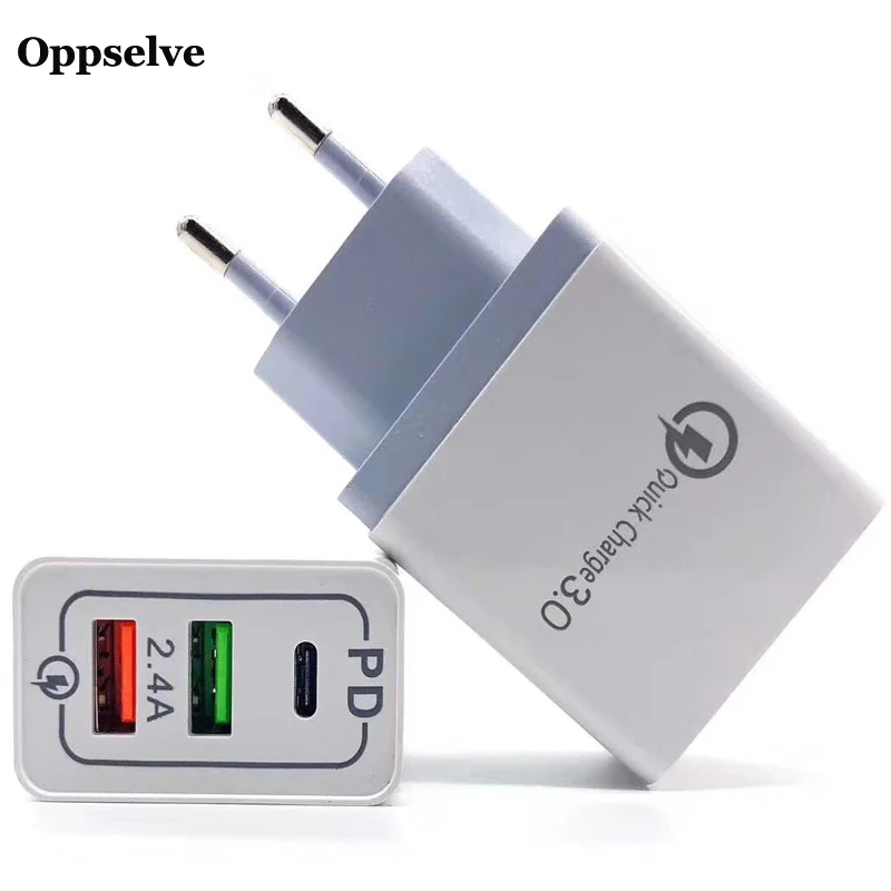 

30W Multi PD Highspeed Charger Type C USB Charger for Samsung iPhone Huawei Tablet QC 3.0 Fast Wall Charge Device Plug Adapter