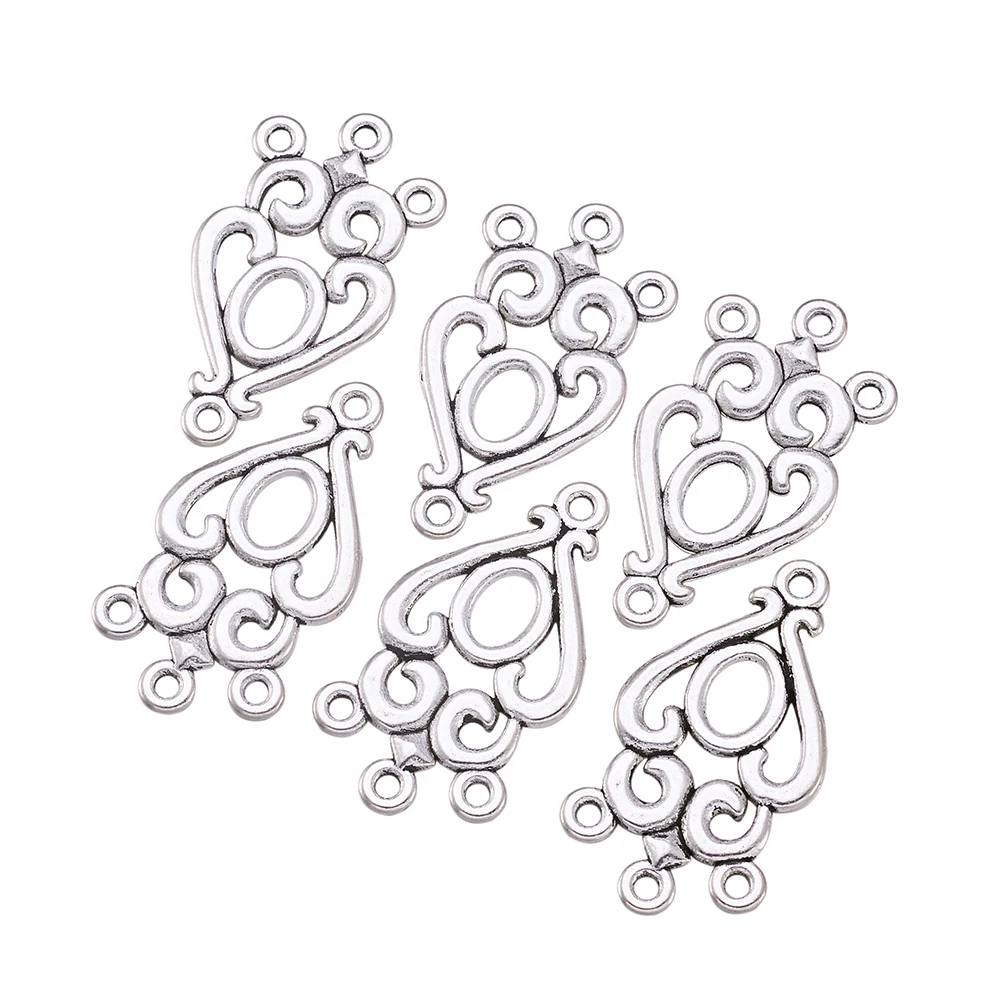 PandaHall 20 шт античный серебряный цвет прямая Люстра компоненты звенья без свинца и