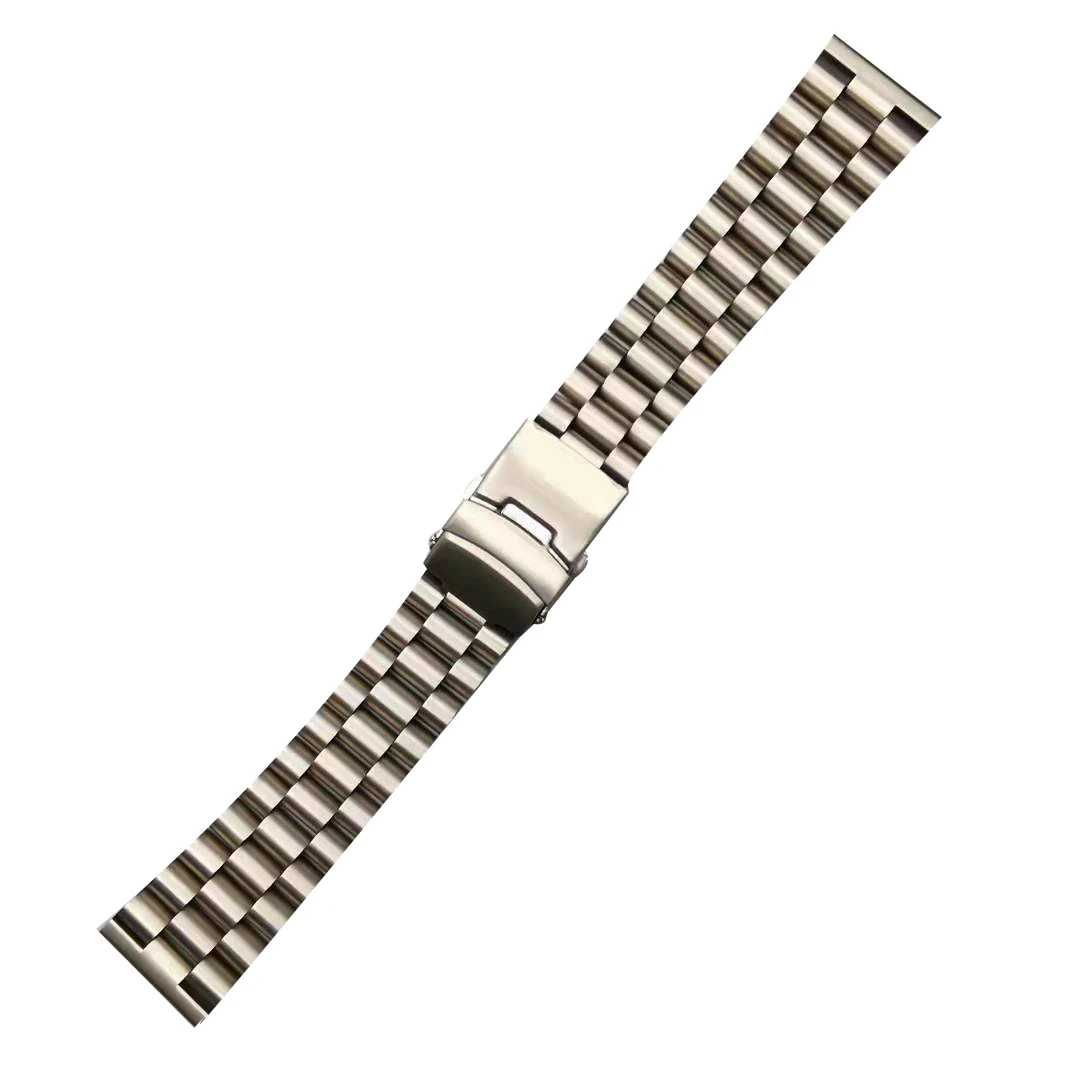 18mm 20mm 22mm 24mm 316L Stainless Steel Straight End Solid Buckle Watch Band Strap Bracelet Suitable For All Watches