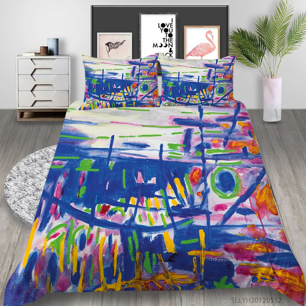 

3D Creative Bedding Set Luxury Duvet Cover Set King Queen Full Double Bedroom Decoration Unique Bed Gift Pillowcase Dropship