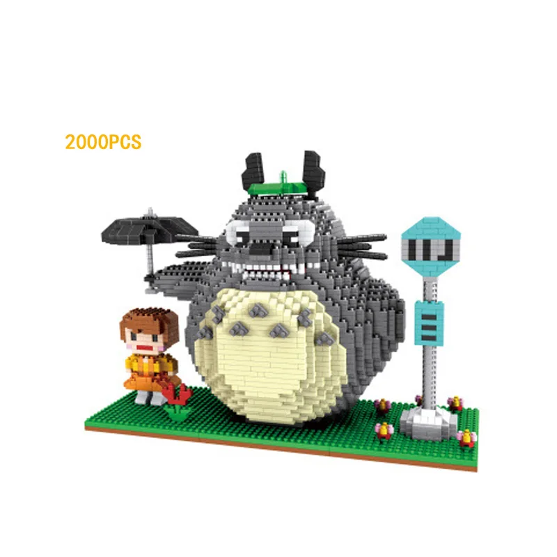 Классические фигурки Миядзаки Хаяо из аниме нанокирпичи Mei Тоторо автобус stop