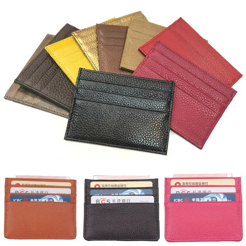 Мужской женский бумажник из натуральной кожи с отделением для кредитных карт