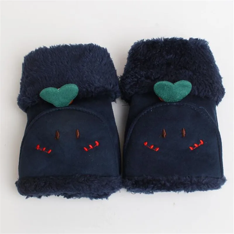 Зимние теплые плотные женские Мягкие плюшевые Замшевые Кожаные перчатки для