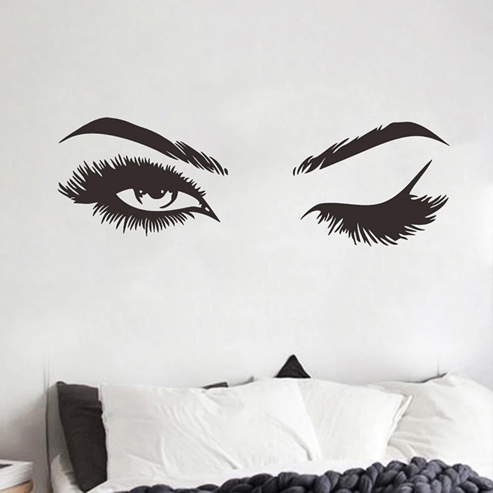 

Waterproof Wall Sticker Home Decor Display DIY Art Lash Face Girl Eyelash
