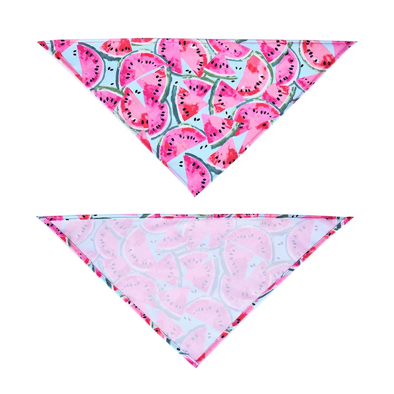 

Pet Triangular Bandage Dog Bandana Fruit Printed Dog Scarf Adjustable Cotton Dog Puppy Bandanas Bibs Summer Grooming Supplies