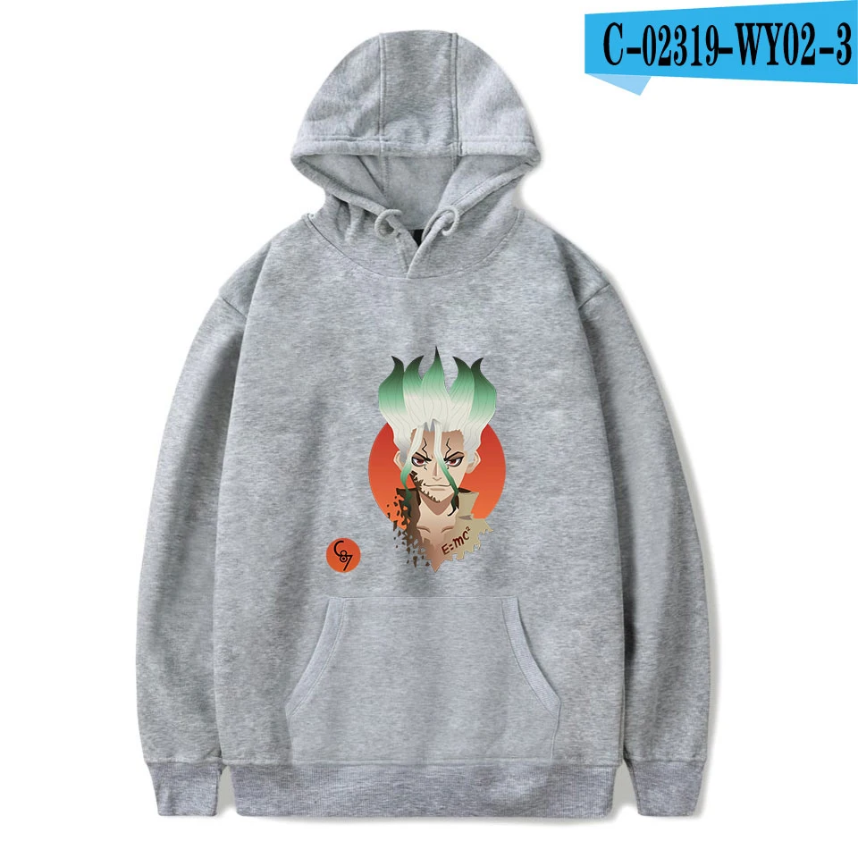 As shown Принт dr. stone Осенняя мужская модная толстовка с капюшоном популярная толстовка с капюшоном в стиле аниме для мужчин/женщин Удобная Повседневная Толстовка с капюшоном пуловер Горячая Распродажа - Цвет: As shown