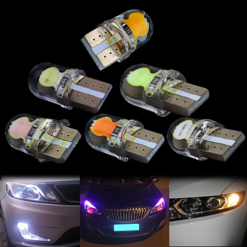 

10Pcs Car Auto LED T10 Lights LED Waterproof Silica Bright License Wedge Light Bulb Long lifespan Lower Power Consumption Energy