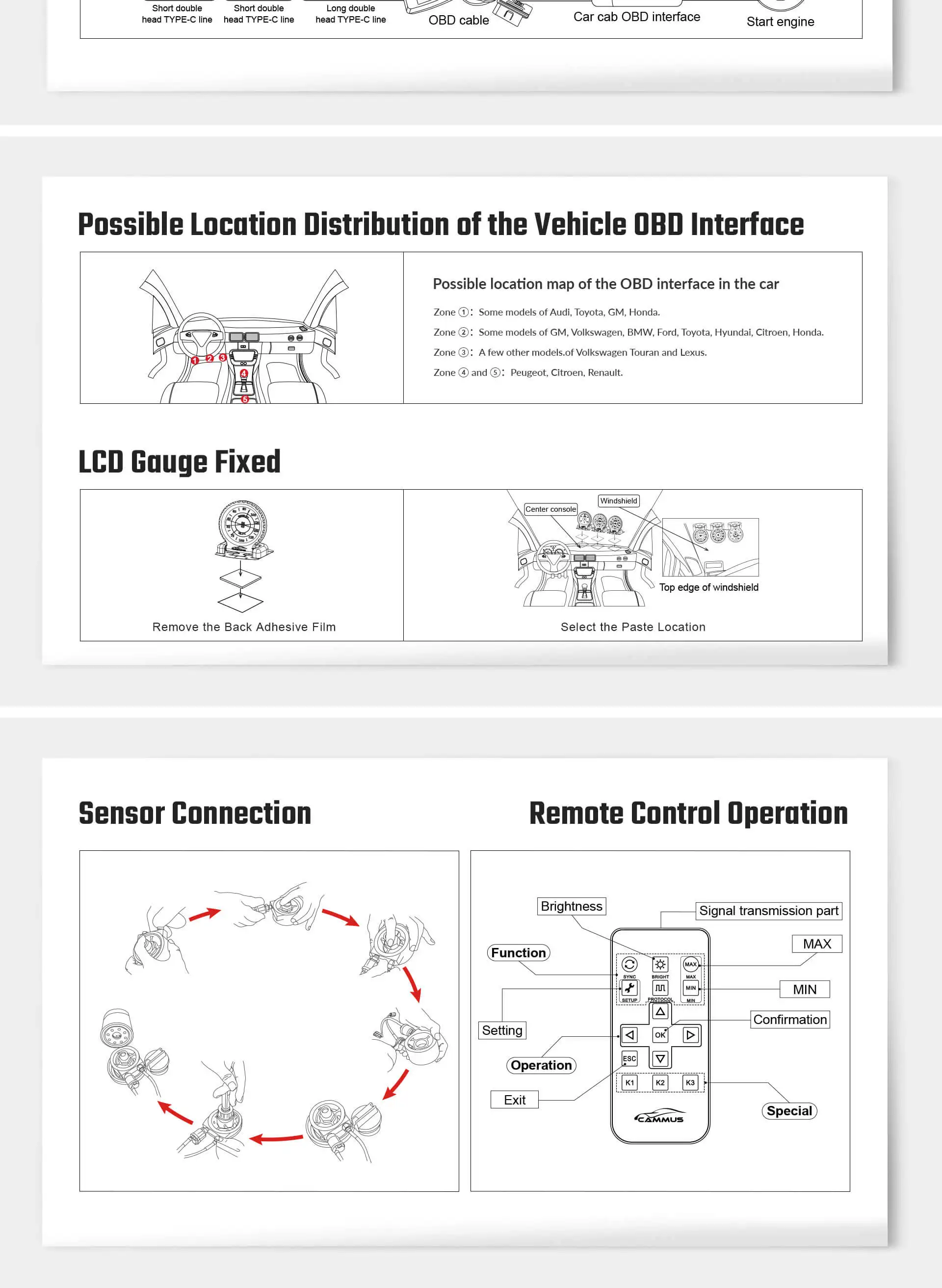 Дополнительно 6 цветов i Round LCD гоночный измеритель 13 в 1 P & OBD RPM турбо вода