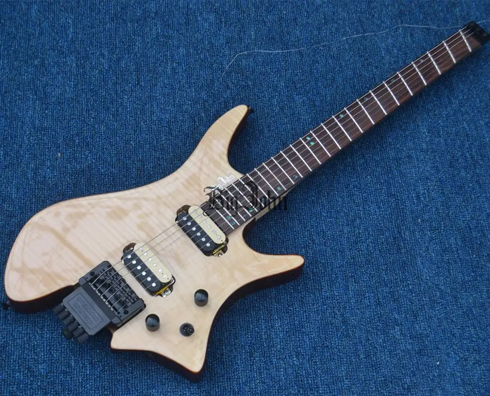 Бесплатная доставка новая электрическая гитара Big John Fan без головы из