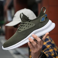 2021 new running shoes men mesh breathable sneakers lightweight lace up casual walking tennis shoes fashion summmer men sneakers