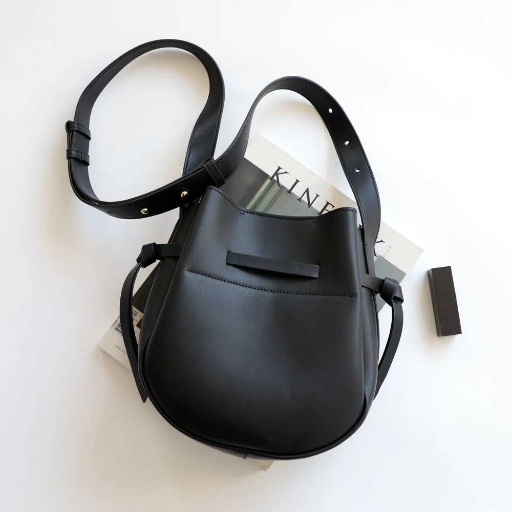 Винтажные сумки-ведра через плечо для женщин Высококачественная сумка из