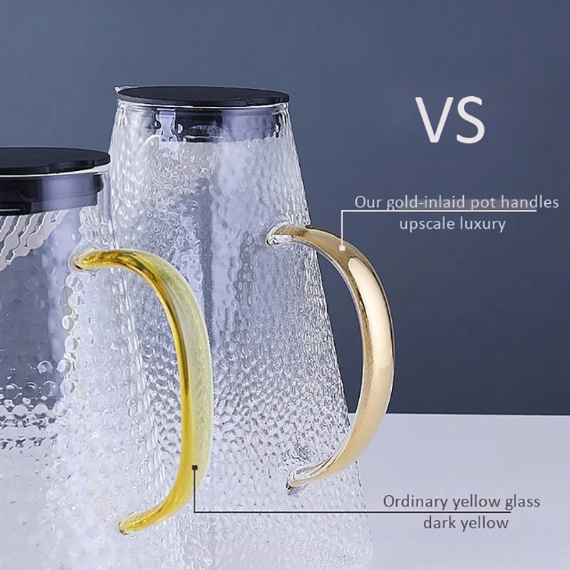 1 5л стеклянный чайник холодный кувшин бутылка для воды Снежная точка молоток