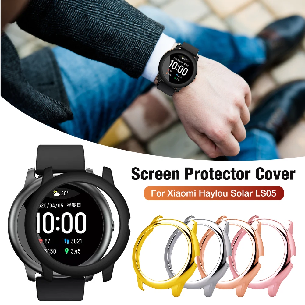 

2021 New Smart Watch PC Plating Case Screen Protector Cover for Xiaomi Haylou Solar LS05