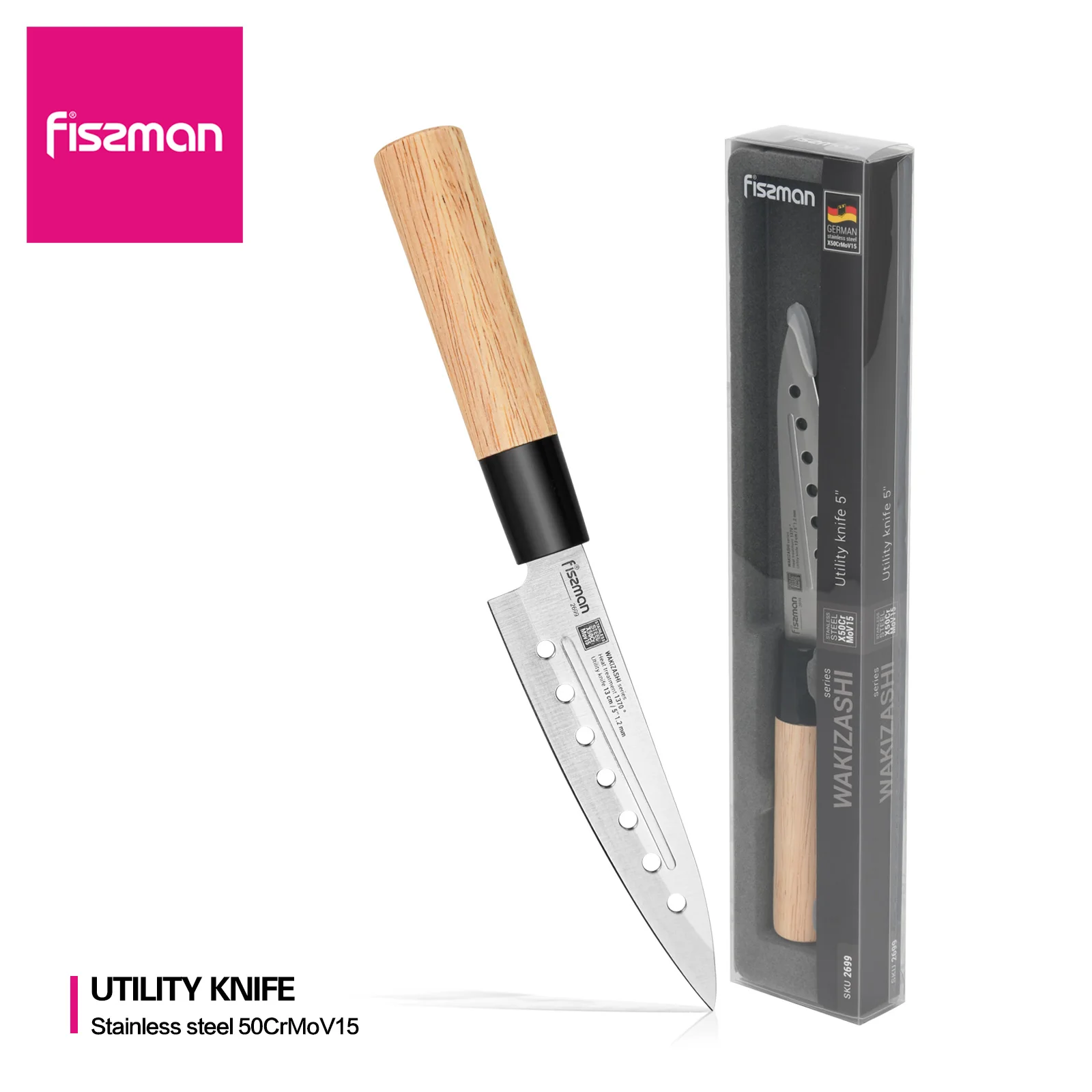 

Многофункциональный нож FISSMAN, серия KOYOSHI, высокопроизводительные немецкие стальные кухонные ножи