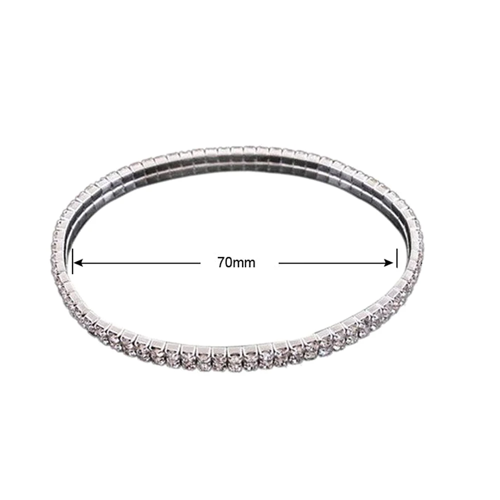 

1PC Rhinestone Ethnic Ankle Stretchable Shiny Foot Chains Party Bracelet Punk Anklets Jewelry Accessories Hot Sale