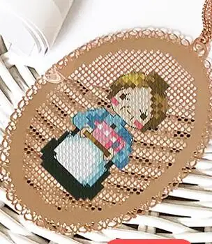 TT Girls DIY ремесло Стич вышивки крестом металлическая Закладка серебро Золотой Рукоделие Вышивка ремесла счетный крест-строчка Kit-6TH - Цвет: Небесно-голубой