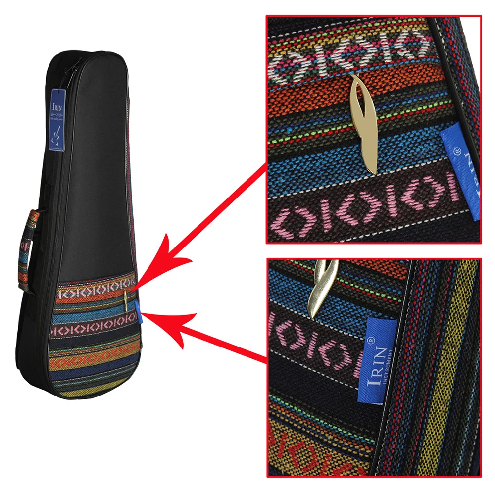 Colorful 21&quot Soprano Ukelele Ukulele Uke Bag Backpack Case Ethnic National Style Durable Cotton Thicken Padding &amp Shoulder Strap | Спорт