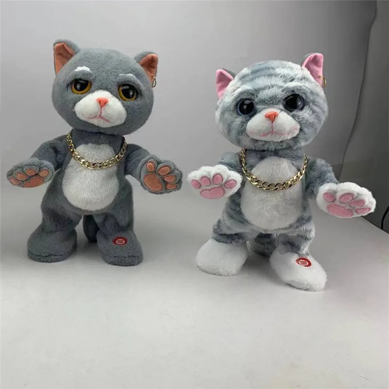 

Electronic Animal Cat Birthday Gift For Boy and Girl Electric Tabby Cat Toy Dancing &Singing Cat Plush Doll Toyds for Children