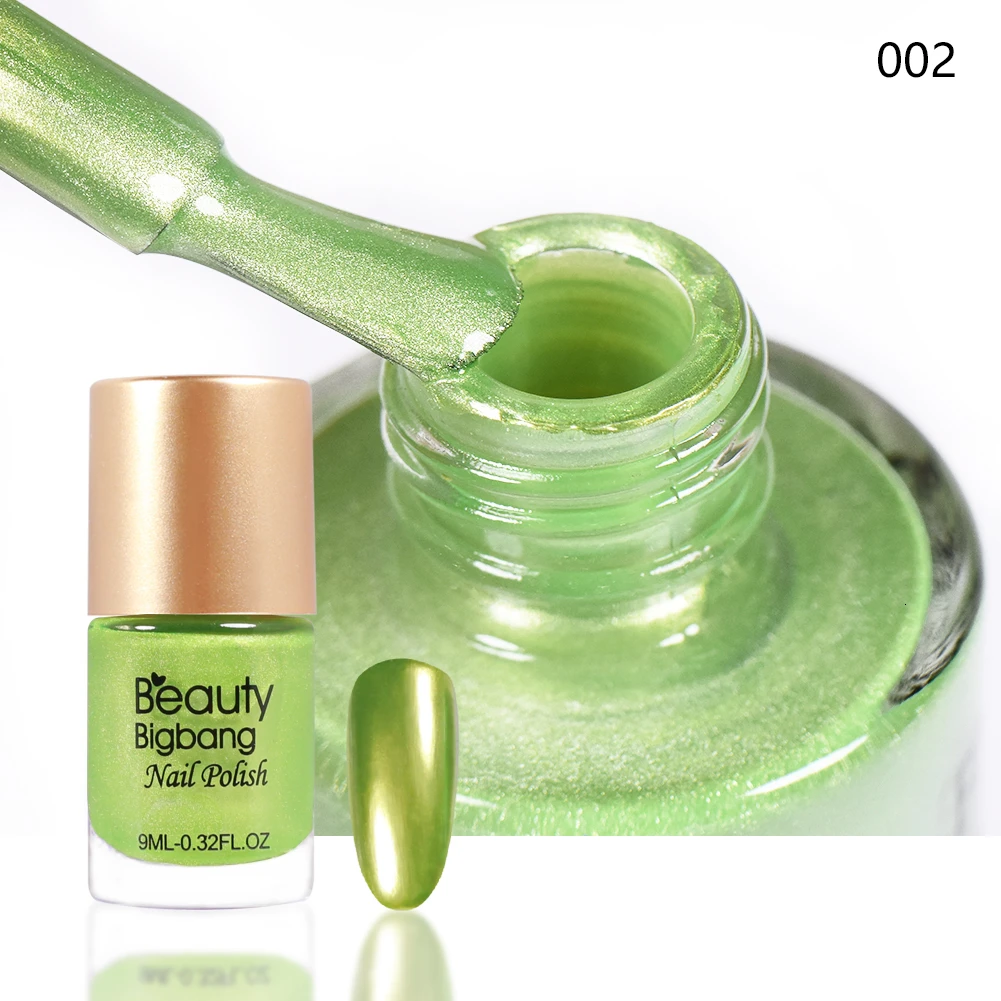 2A Beautybigbang 9 мл зеркальный эффект лак для ногтей металлический лак стойкий зеленый цвет Набор лаков для ногтей аксессуары для ногтей инструмент - Цвет: 2A