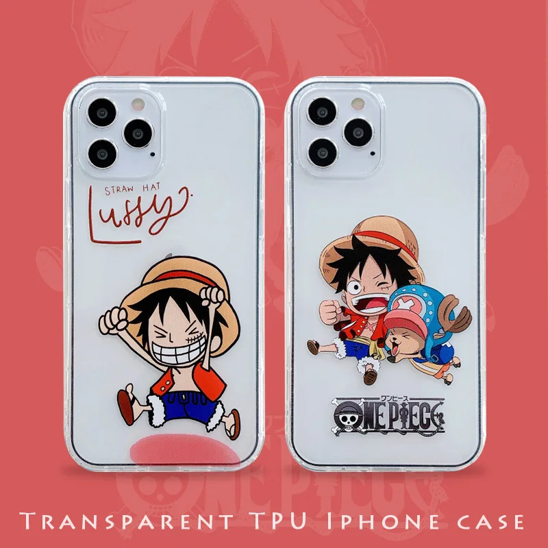 

Чехол BANDAI ONEPIECE с аниме для iPhone 11 12 PRO Max X XR XS MAX 7 8 P, милый прозрачный защитный чехол для телефона, Прямая поставка