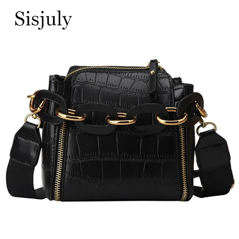 Sisjuly женские сумки-мессенджеры с широким ремешком известный бренд винтажные