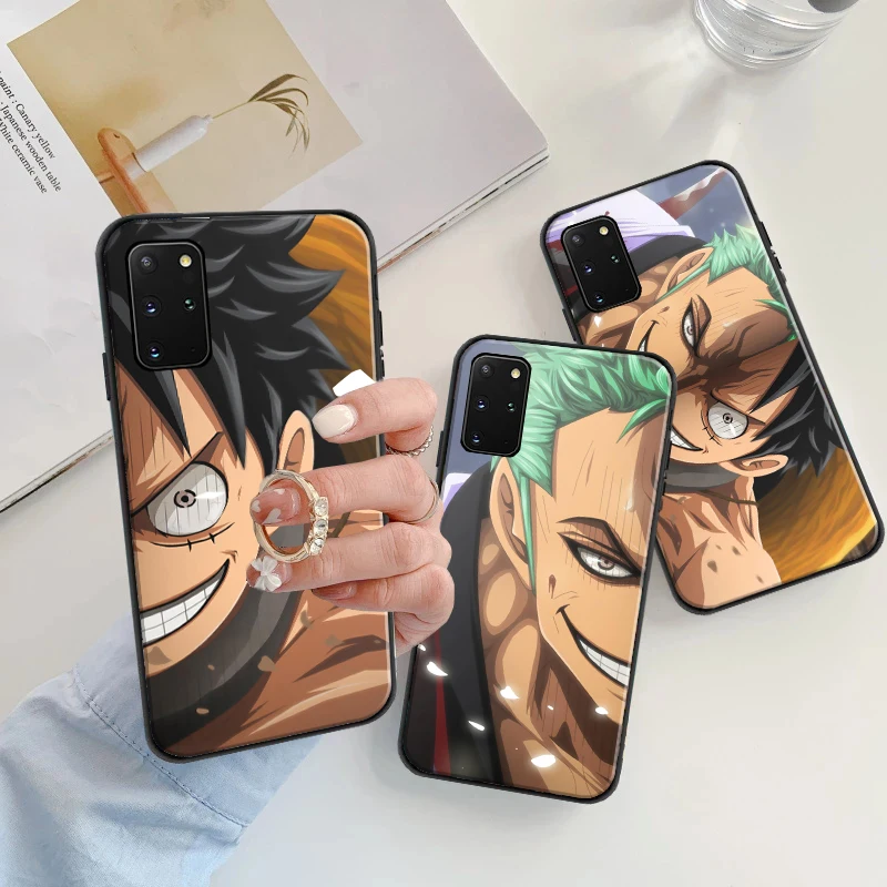 

Japan Anime One Pieces Luffy Zoro Phone Case For Samsung Galaxy S8 S8 Plus S9 S10 S20 S20 FE Lite Ultra Soft TPU Cover Coque