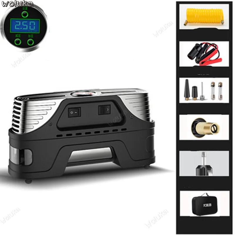 Автомобильный воздушный насос с двойным цилиндром портативный автомобильный