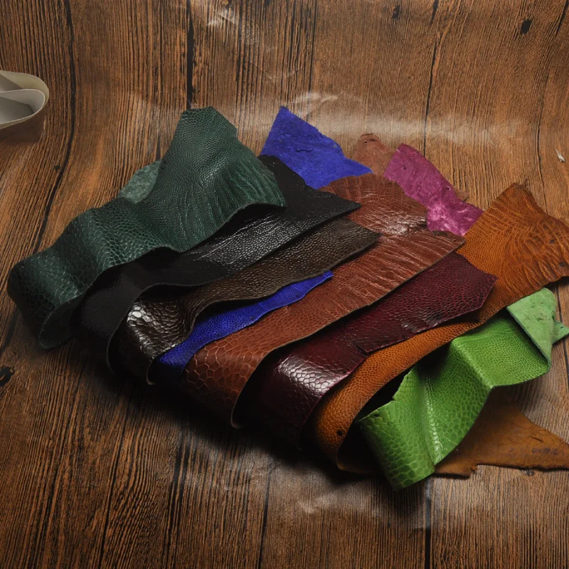 Брикеты из натуральной кожи страуса для изготовления браслетов украшений и т. д. |