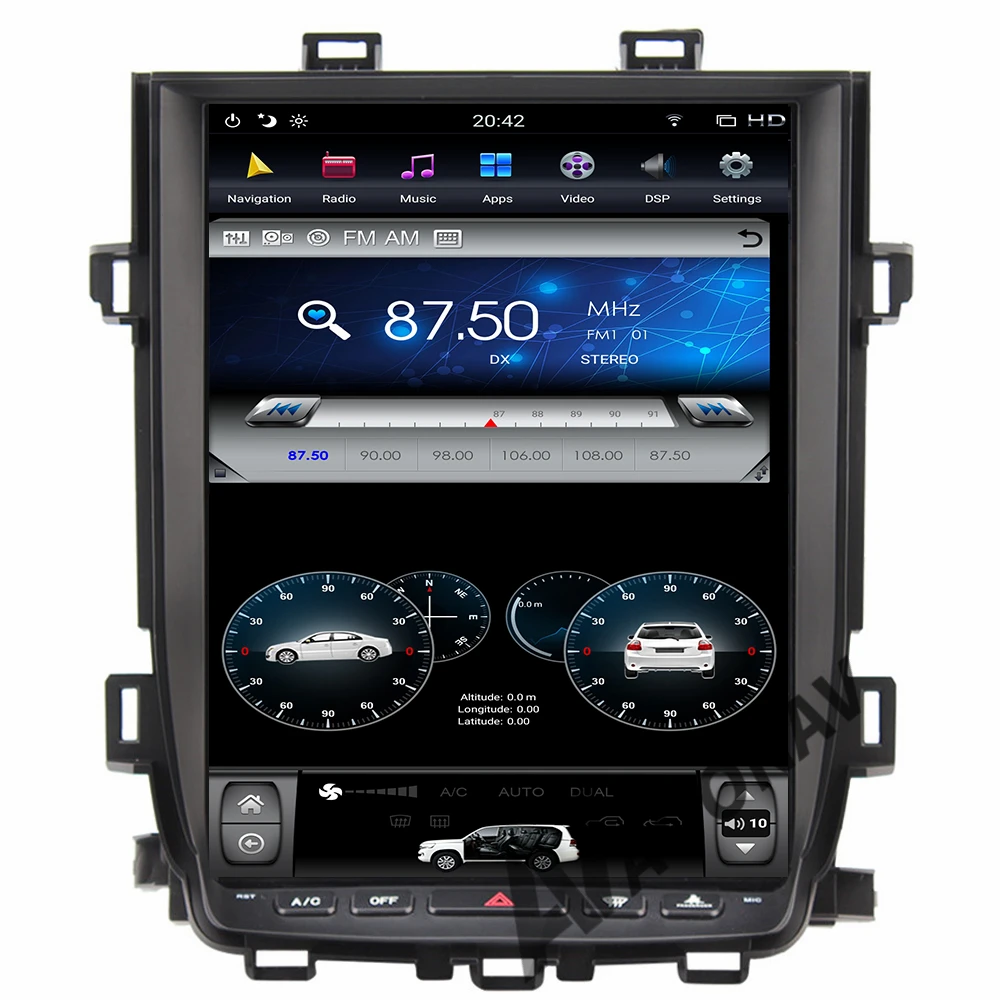 

Car tesla style touch screen radio stereo player for TOYOTA Alphard A20 2007-2013 Top Match Car GPS Radio Multimedia player