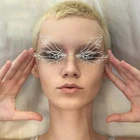 Модные солнцезащитные очки-бабочки женские очки кошачий глаз без оправы трендовые волнистые очки уличная одежда очки велосипедные солнцезащитные очки