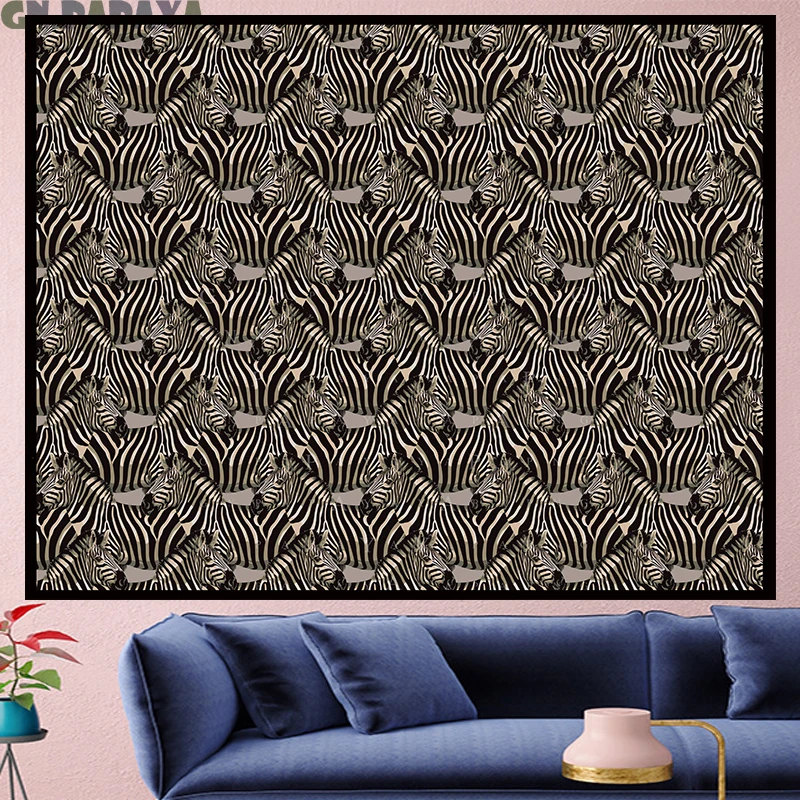 

Personality Geometric zebra abstract wall hanging structure pop goblen Tapestry hippie Psychedelic Wall carpet Home Decor