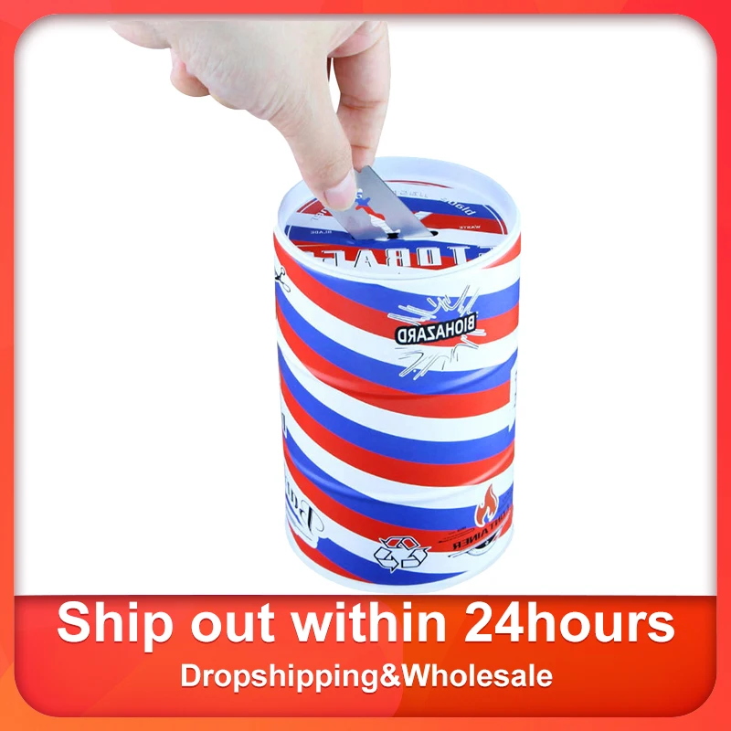 

Razor Blades Dispenser Razor Blade Recycling Box Men Beard Shaver Razor Blade Storage Tin Box Barber Blade Box