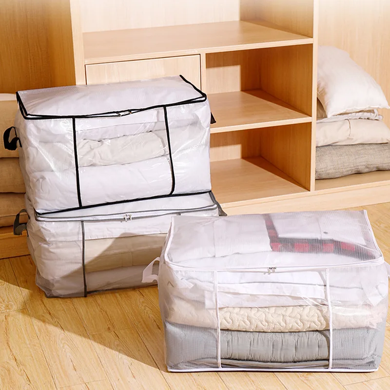 

Quilt Foldable Storage Bag Non-woven Fabric Storage Box Wardrobe Clothes Finishing Organizer Box Dustproof Moisture-Proof