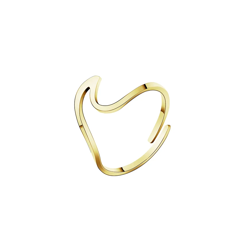 Bague Femme кольца из нержавеющей стали с океанской волной для женщин пляжные