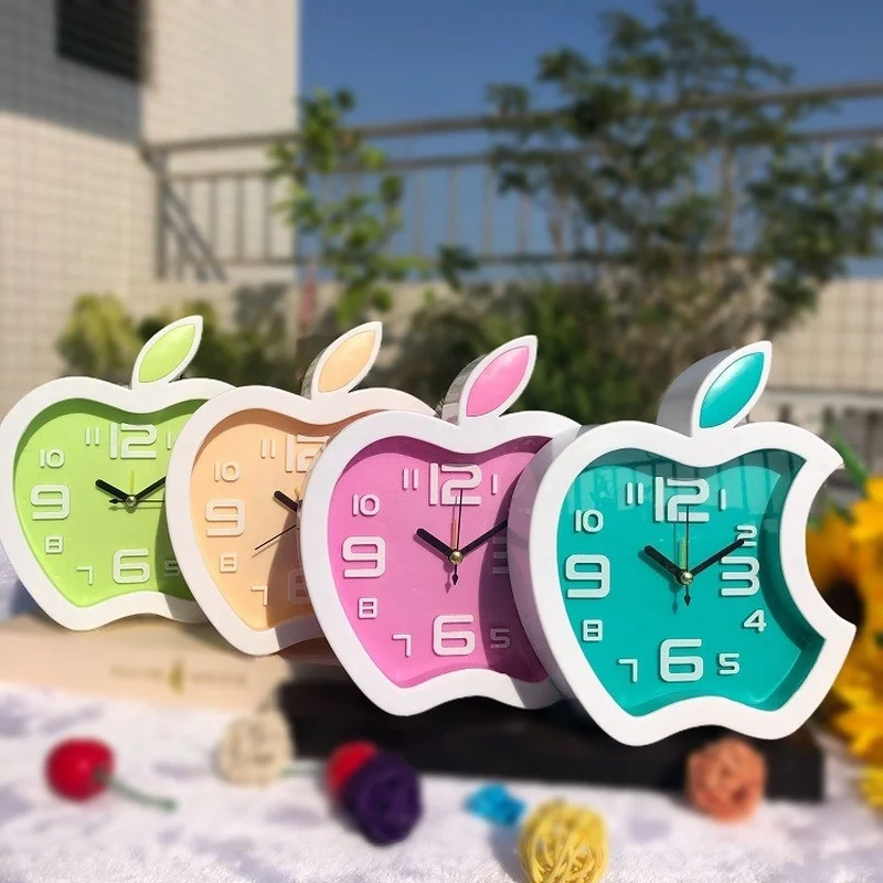 

Cute Apple Candy Color Creative Alarm Clock Children Students Kids Gift Birthday Home Decoration Ornament