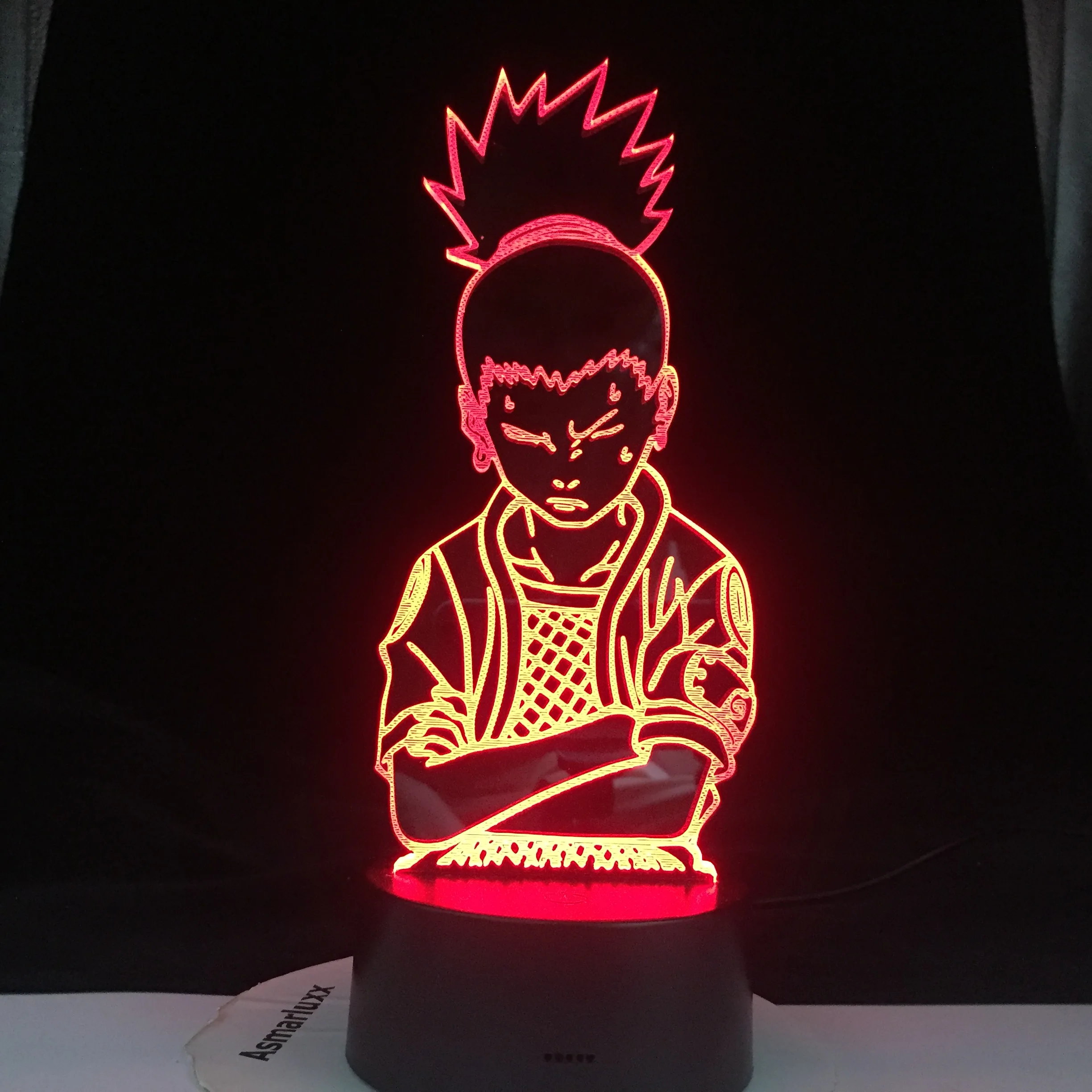 SHIKAMARU NARA Japanese Anime Cartoon Kids Kakashi Sasuke Sakura LED Night Light Friendship Comic Sensor Lamp Nightlight 3D Lamp
