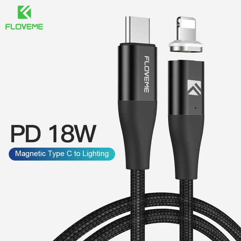 Кабель зарядный FLOVEME USB Type C 18 Вт для iPhone 11/XR/XS/X/8/iPad|Кабели мобильных телефонов| |