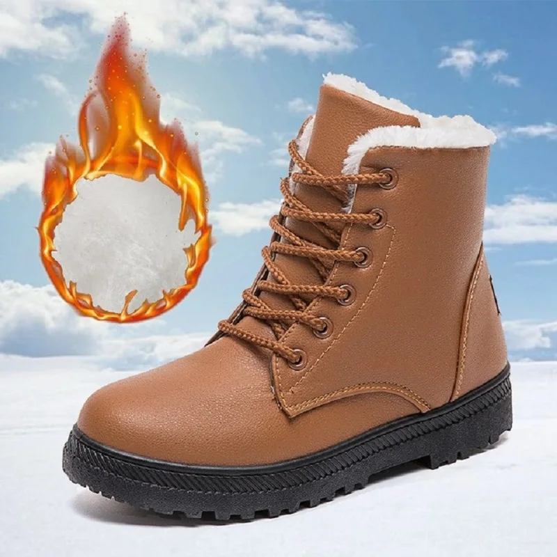 

New velvet Martin boots women British style Korean version thickened short boots waterproof cotton shoes women snow boots