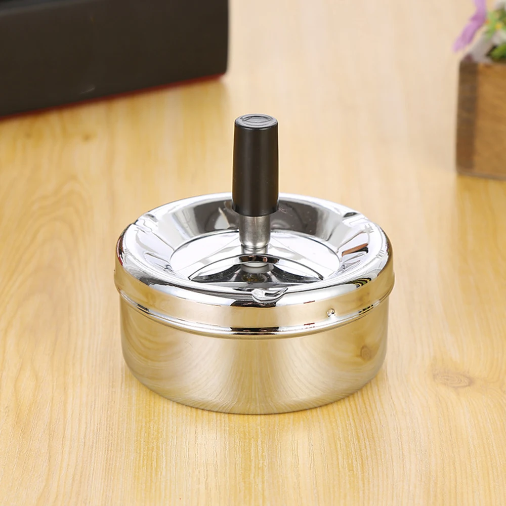 Круглая вращающаяся пепельница с крышкой практичные аксессуары для курения из