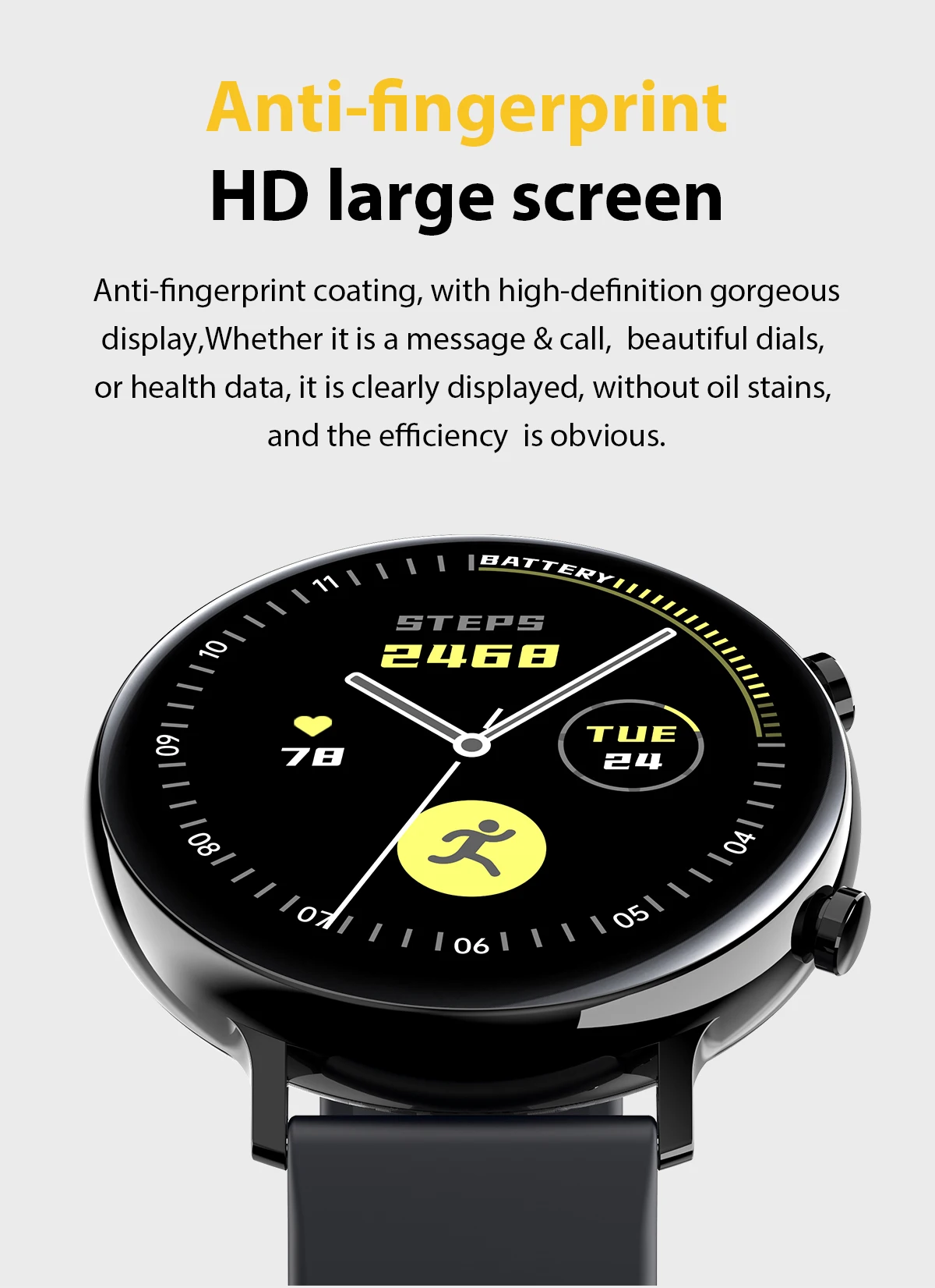 Ecg ppg smartwatch bluetooth chamada monitor de