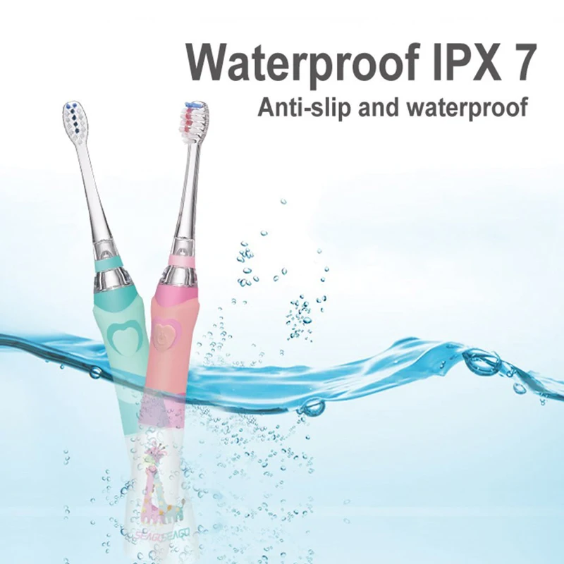 Электрическая зубная щетка Seago для детей цветной светодиодный фонарик 16000