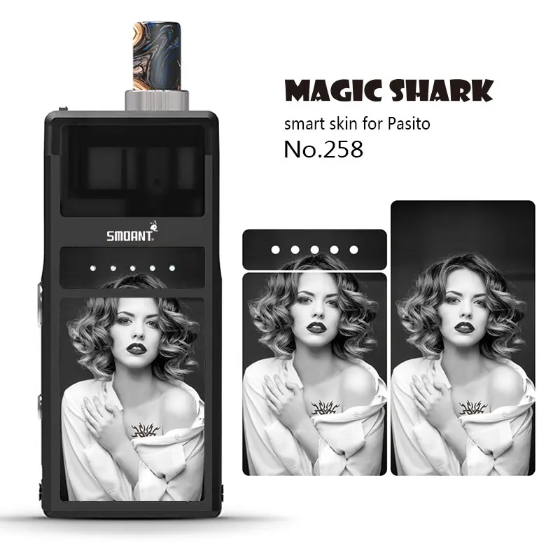 Magic Shark Motorcycle V-Vendetta Car Ghost Rider Stone Print Skin Film Cover Pod Vape Sticker Case for Smoant Pasito | Мобильные