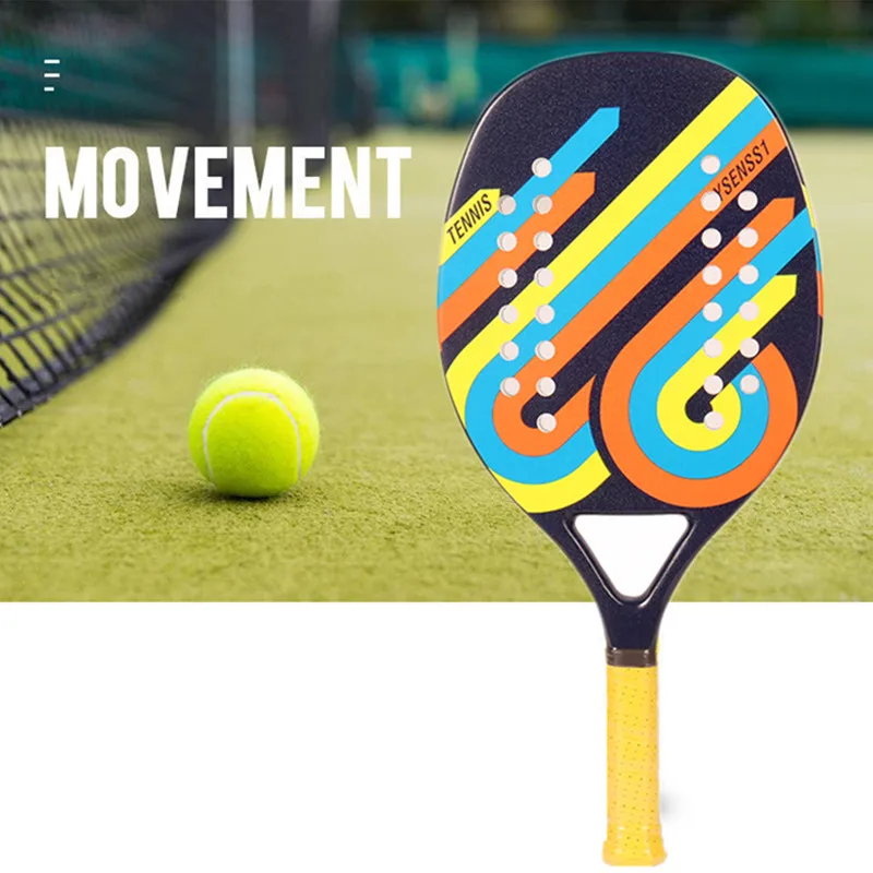 

Full Carbon Beach Tennis Paddle Racket Soft EVA Face Lightweight Raqueta For Adult Tennis Racquet Equipment