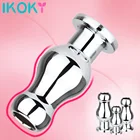 Анальные игрушки, Большие Металлические анальные шарики, массажер простаты, клизма для душа, головка шприца, очиститель, полый анус, интимная игрушка для геев