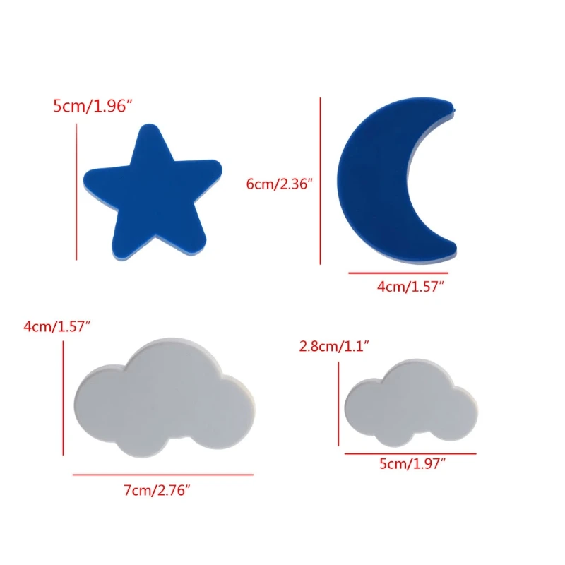 Ручки для детской комнаты мягкие резиновые ручки мебельные со звездами луной