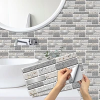 grey mosaic brick self adhesive tile wall sticker kitchen backsplash bathroom waterproof wallpaper pvc removable diy art decals
